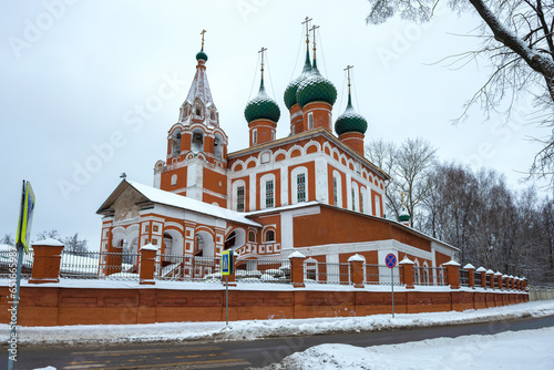 The ancient church of Michael the Archangel (1657-1682) on a gloomy January day. Yaroslavl, Golden Ring of Russia photo