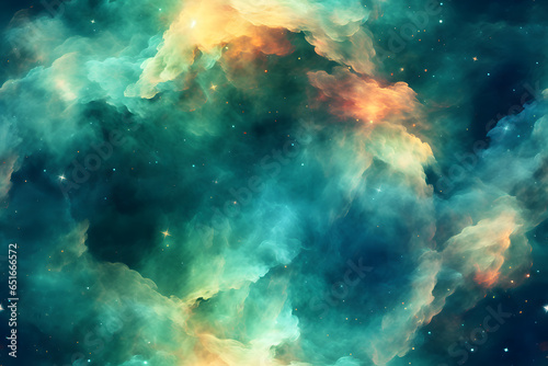 Spacecraft captured nebula cosmic space wallpaper © Kislinka_K