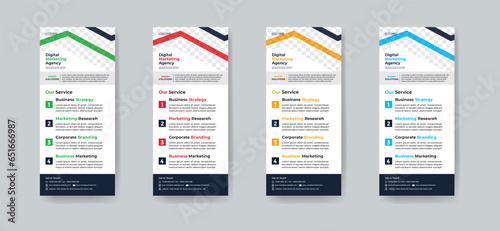 Modern creative corporate business dl flyer or rack card layout concept background flyer brochure cover template for grow up your business to the next level