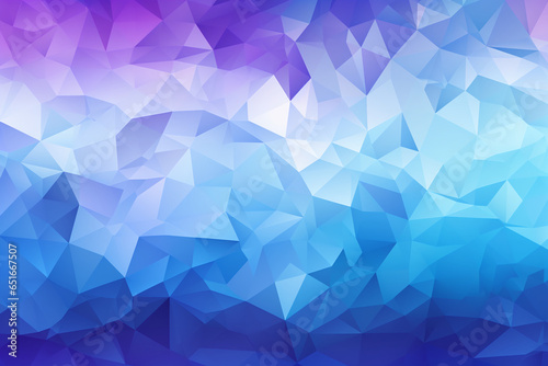 Abstract blue and purple triangle background - Generative AI illustration 