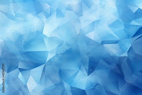 Abstract blue triangle background - Generative AI illustration 