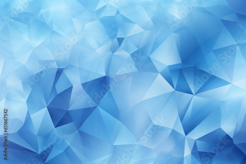 Abstract blue triangle background - Generative AI illustration 