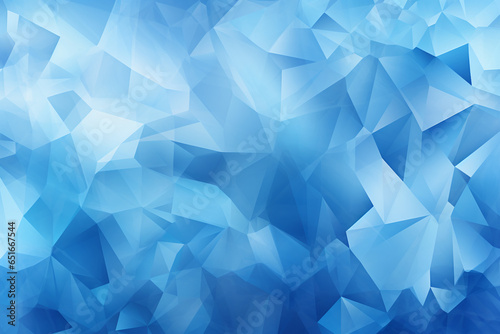 Abstract blue triangle background - Generative AI illustration 