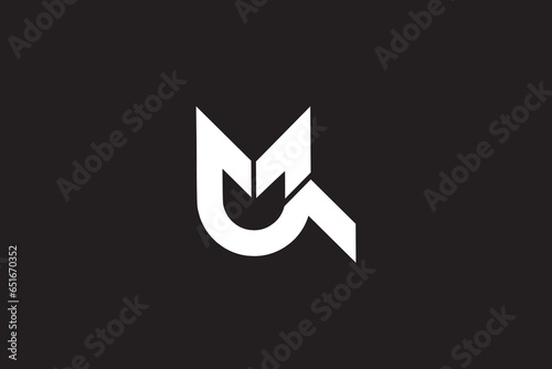 vector awesome minimalist letter M Q logo design