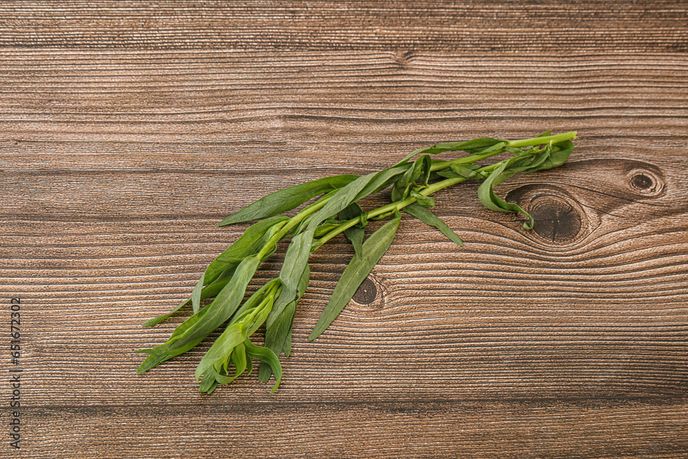 Green tarragon herb spice for cooking Green tarragon herb spice for cooking