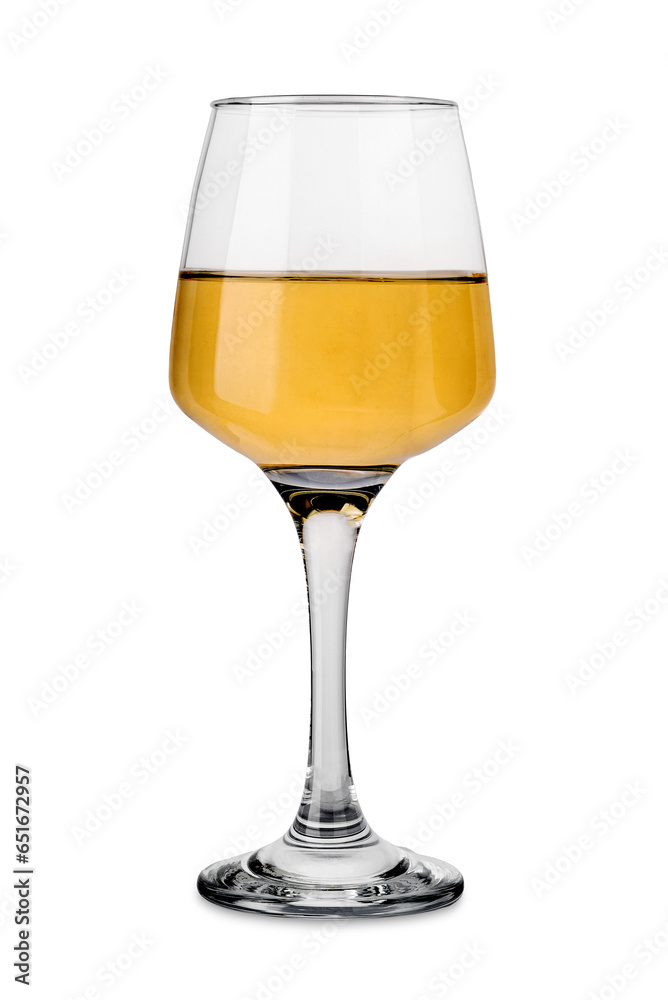 White wine goblet isolated on white with clipping path included White wine goblet isolated on white with clipping path included