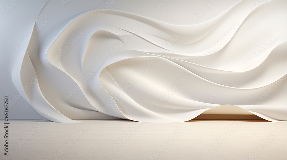 In a 3D realm, an abstract white canvas materializes. Minimalist yet captivating, light and shadow converse, giving birth to a visual reverie. This modern wallpaper embodies the be In a 3D realm, an abstract white canvas materializes. Minimalist yet captivating, light and shadow converse, giving birth to a visual reverie. This modern wallpaper embodies the be