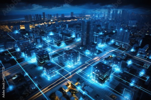 Advancing Energy Sustainability with the Smart Grid, IoT, Technology Concept, Background