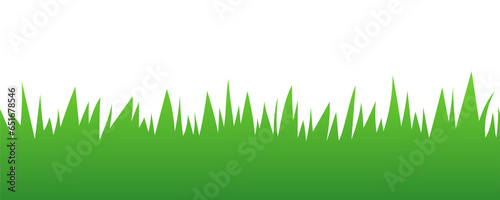 Green grass on white background. Vector illustration