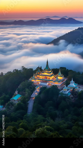 Wat Pa Phu Kon, Thailand Original realistic picture.generative ai
