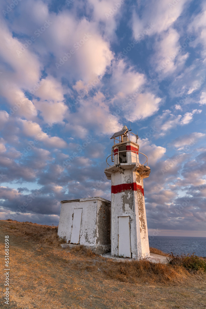 Kapsul Lighthouse view in Kapidag Peninsula of Turkey