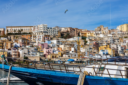 The harbour of the old town of Sciacca in Sicily