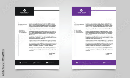 Modern Corporate Letterhead design template