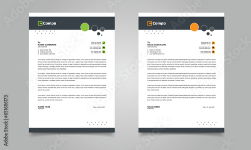 Modern Corporate Letterhead design template