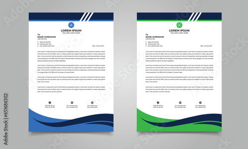 Modern Corporate Letterhead design template
