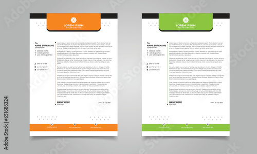 Modern Corporate Letterhead design template