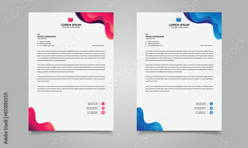 Modern Corporate Letterhead design template
