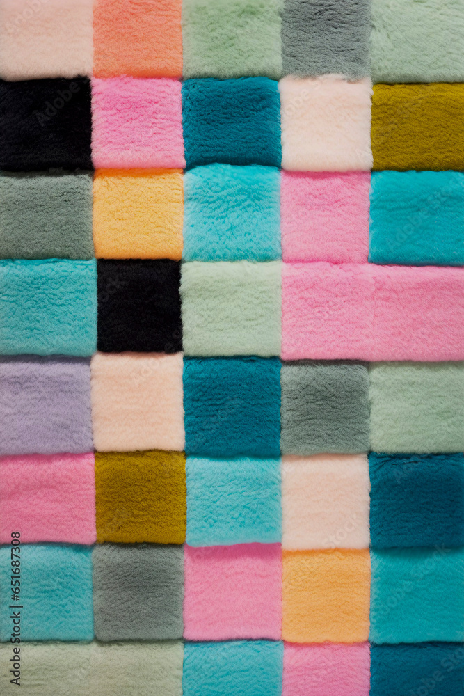 Fototapeta premium Soft Elegance: Fluffy Moquette Pattern in High-Definition, Generative AI
