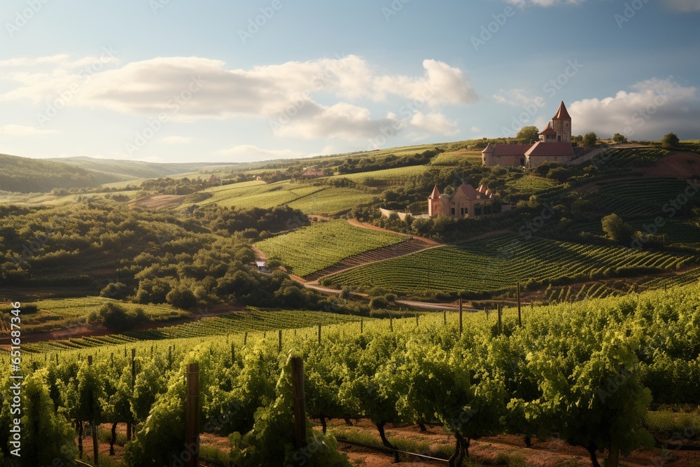 vineyard in region, Generative AI