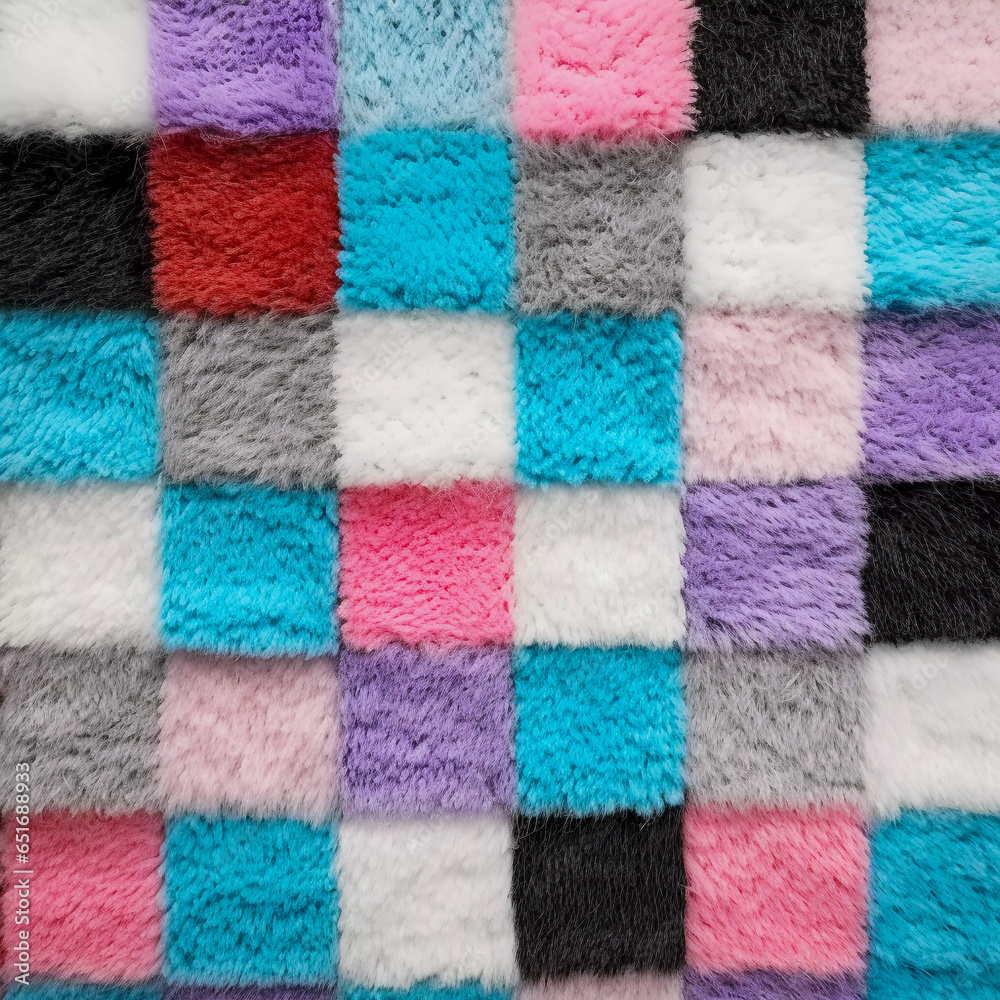 Fototapeta premium Soft Elegance: Fluffy Moquette Pattern in High-Definition, Generative AI