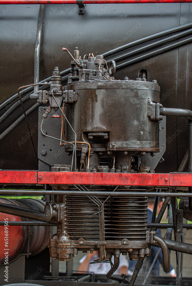 Fototapeta premium Old steam train Poprad Valley , Żegiestów, Poland. EU