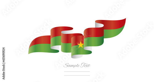 Burkina Faso red green wavy flag ribbon concept design template. Premium Burkinabe flag vector illustration design on isolated white background Free Download Burkina Faso red green wavy flag ribbon concept design template. Premium Burkinabe flag vector illustration design on isolated white background - GFXLoad