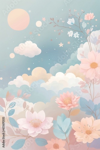 Blooms- flowers background