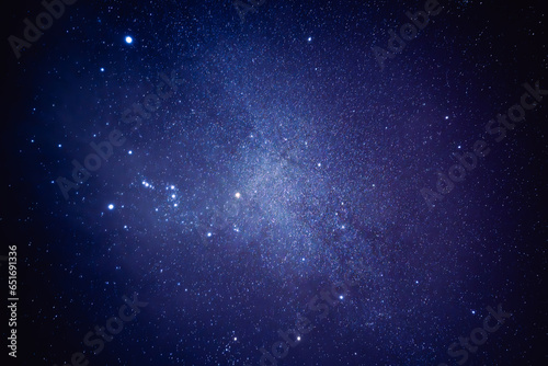 Photo of cluster of stars on a dark night sky