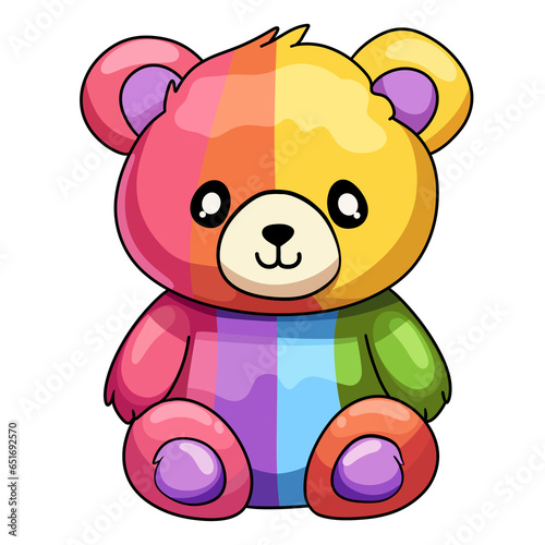 Rainbow Teddy Bear