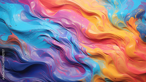 multicolored painting, rainbow splash, A vibrant eruption of colorful color, Generative ai