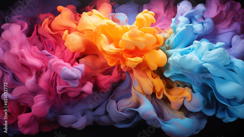 multicolored painting, rainbow splash, A vibrant eruption of colorful color, Generative ai