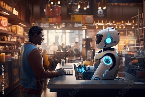 bartender in bar, Generative AI