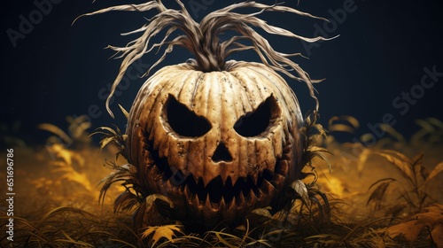 Halloween pumpkin, evil horror