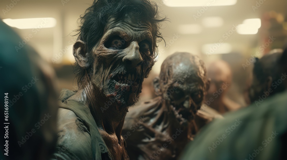Zombie in supermarket 
