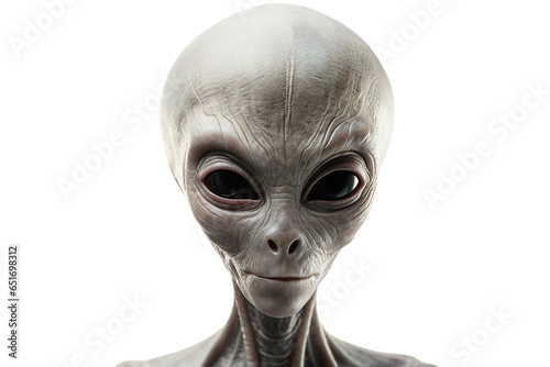 isolated alien on a transparent background, Generative Ai
