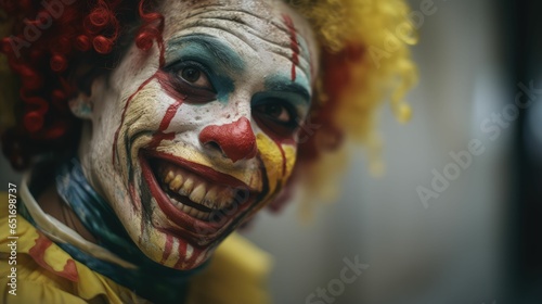 Close up of scary crazy clown © ZEKINDIGITAL