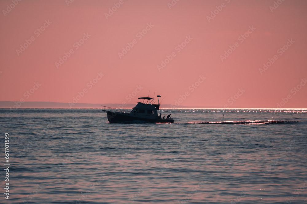 boat at sunset boat at sunset