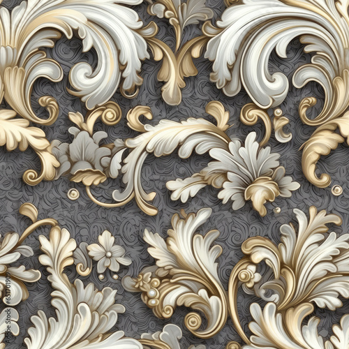 Historical and traditional patterns and motifs seamless pattern, AI Generated
