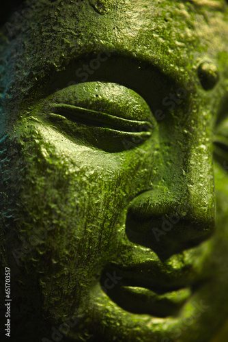 Close-up of an eye of Buddha statue