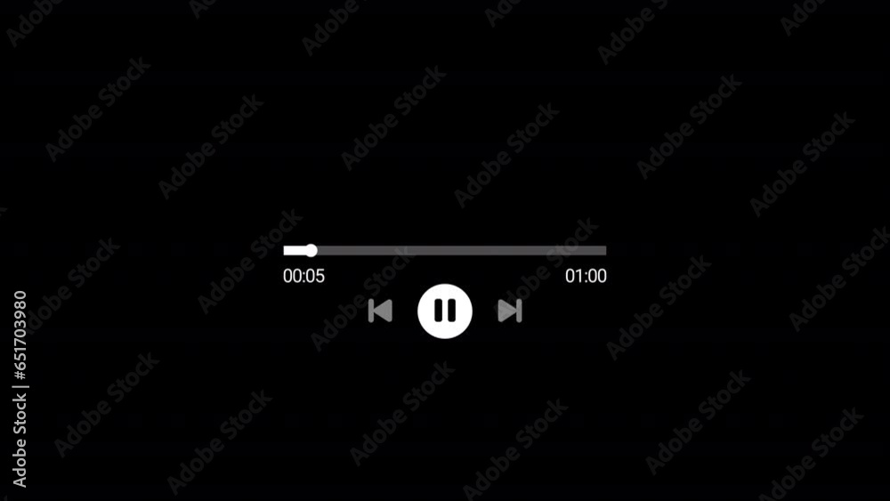 Video progress timeline bar, Multimedia player template, Audio music timeline bar moving with track