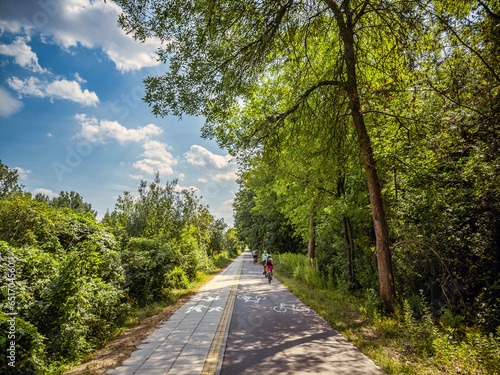 Canvastavla Bicycle route and pedestrian walkway along the Żerań Canal - a 17
