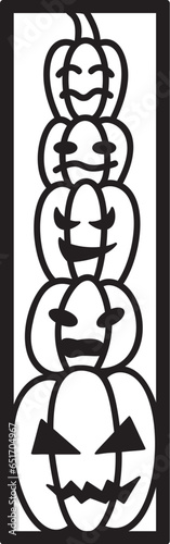 Halloween bookmark laser cut, paper cut, 6in