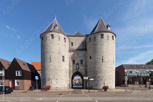 14 century city gate - Prison gate also called Lievevrouwepoort, in the city of Bergen op Zoom in North Brabant. photo