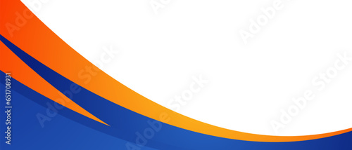 abstract business banner background with orange and blue gradient color. vector illustration