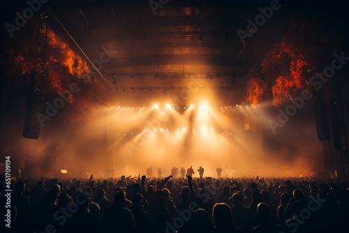 concert, crowd, audience, music, performance, event, live, entertainment, lights, energetic, enthusiasm, excitement, party, celebration, festival © Wemerson