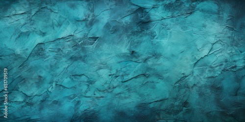 Abstract dark aquamarine turquoise concrete stone paper texture background banner   Generative AI © Kay