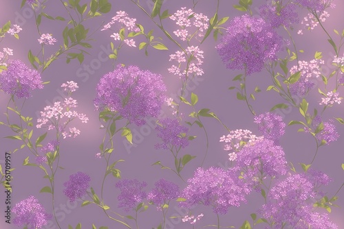 Seamless flowers pattern painting with trendy colors. Print Design, generative ai