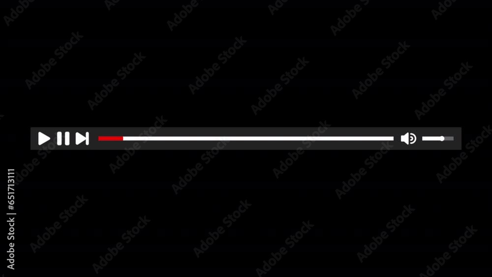 Video progress timeline bar, Multimedia player template, Audio music timeline bar moving with track