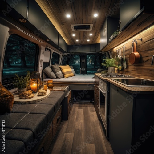 interior of a campervan
