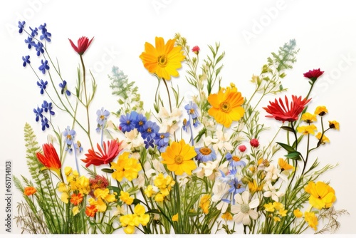 A vibrant summer meadow filled with colorful wildflowers and daisies, a stunning representation of nature's beauty.